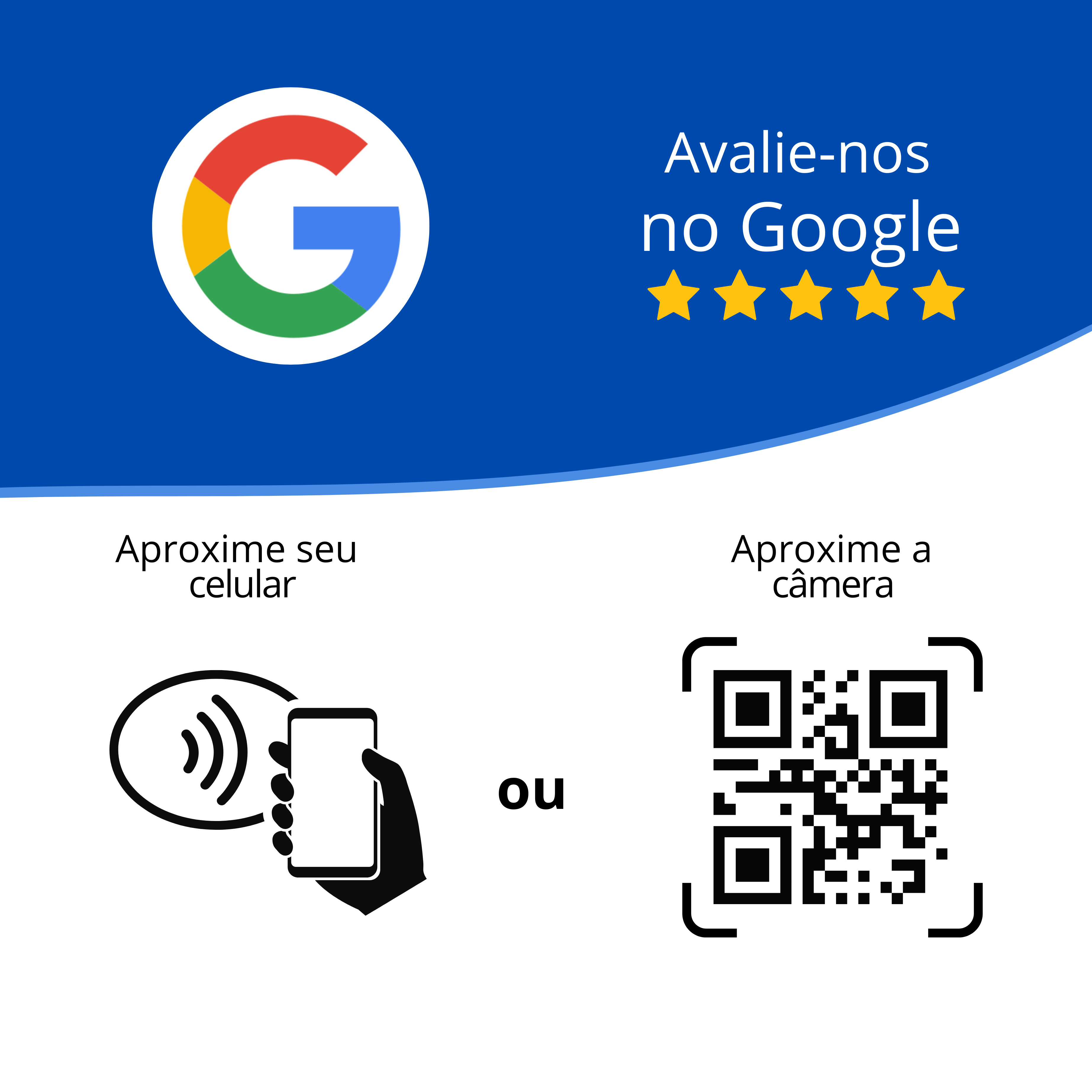 Placa Digital para avaliações no Google